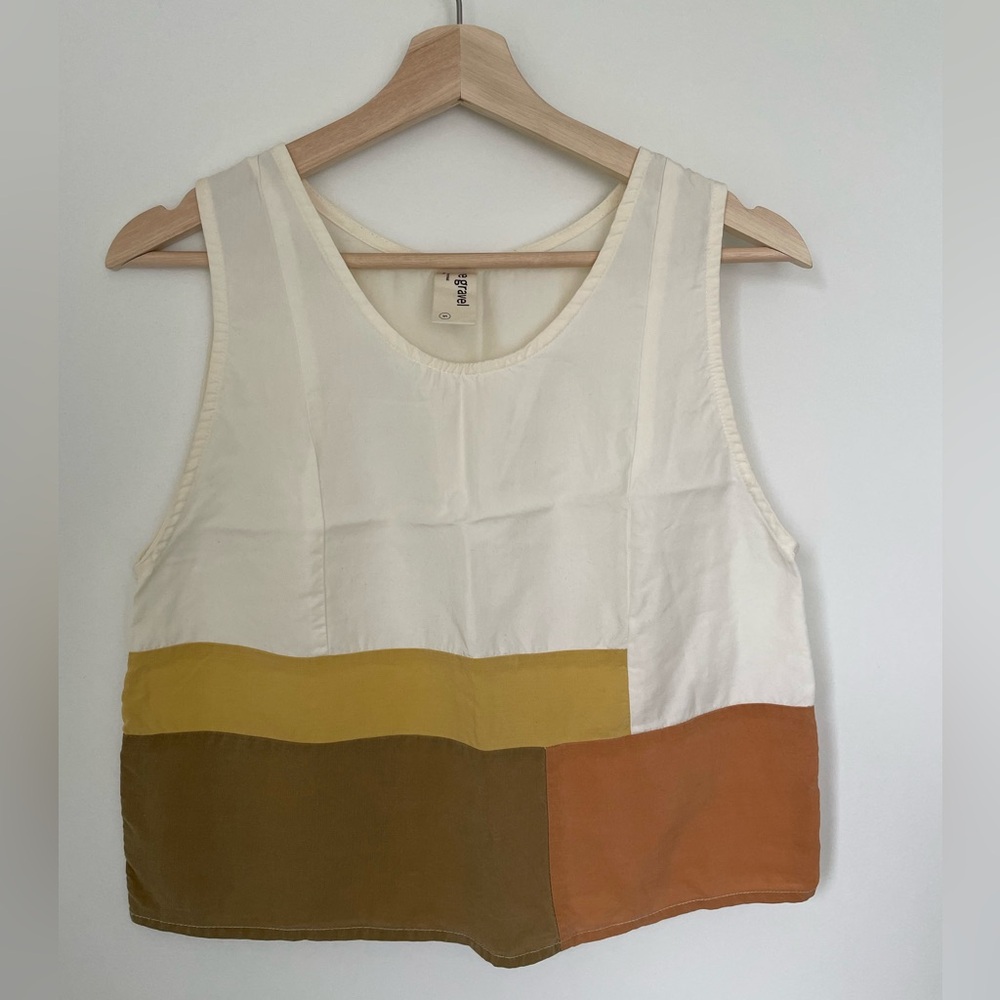 Eve Gravel Cream and Earth Tone Tank Top